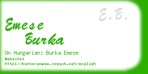 emese burka business card